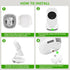 wochel VM819, Flexible Baby Monitor Mount Compatible with VTech No Drilling Baby Camera Mount for Crib Without Wall