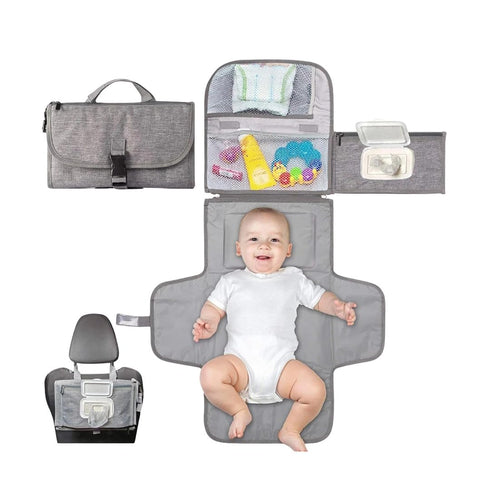 Generic Portable Changing pad with Wipes Pocket, Foldable Travel Changing Mat for Baby