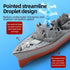 2.4GHz 055 HC-803 Remote Control Warship RC Military Battleship, Remote Control Boat for Lakes and Rivers, RC Armed