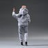 1/12 Scale Male Clothes, Men's Hoodie Pants for 6-Inch Male Action Figure Body Doll (Gray Color)