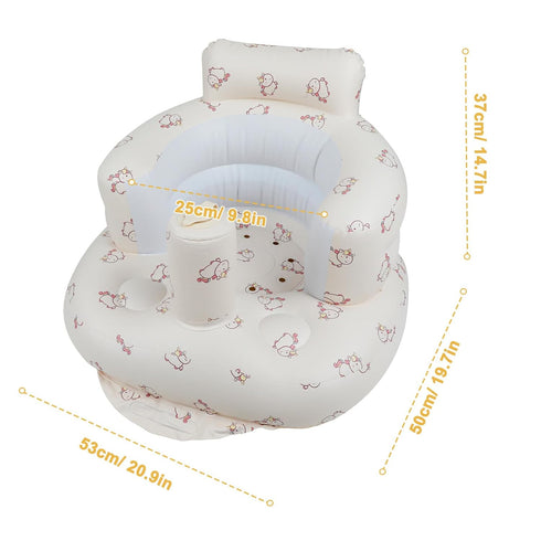 3 EKEPE Inflatable Baby Seat with Built in Pump for Babies Months & Up, Baby Floor Seats for Sitting Up, Blow Up Baby