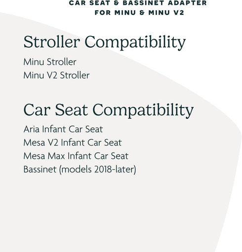 UPPAbaby Adapter for Minu and Minu V2 Strollers Compatible with Bassinet and Infant Car Seats