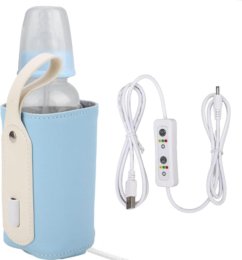 ViaGasaFamido Baby Bottle Warmer, Portable Car Travel Bottle Warmer USB Milk Heat Keeper