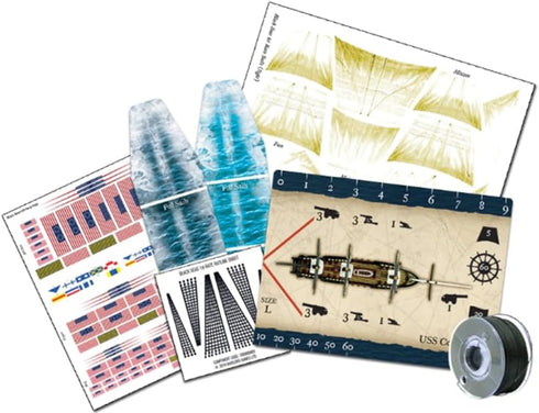 Warlord Black Seas The Age of Sail - USS Constitution Game, Role Playing Strategy Board Game for Adults
