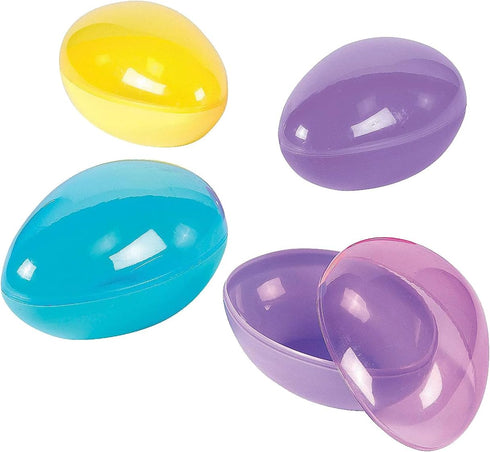 Fun Express Large Easter Eggs 12 Pack - Jumbo 7 Inch Fillable