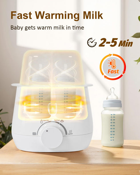 Diol Tode 8-in-1 Bottle Warmer, Fast Baby Bottle Warmer for Breastmilk or Formula, Milk Warmer for Baby, Smart