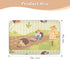 siphylline 52" 34" Cartoon Farmer Hedgehogs Green Extra Large Resuable Diaper Mats Waterproof Washable Potty Training