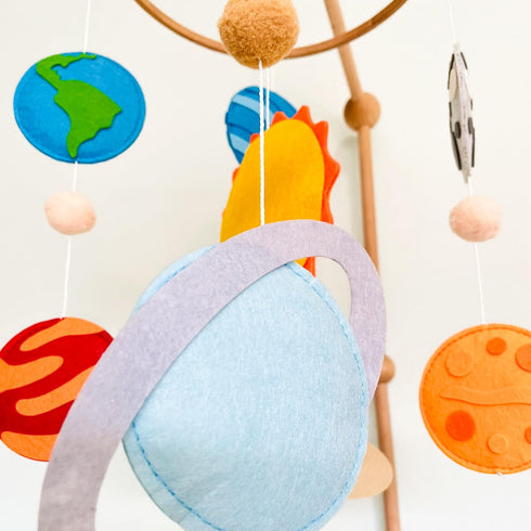 Solar System Mobile for Crib, Space Mobile Planet Mobile for Boys Girls, Baby Crib Mobile Nursery Mobile for Kids
