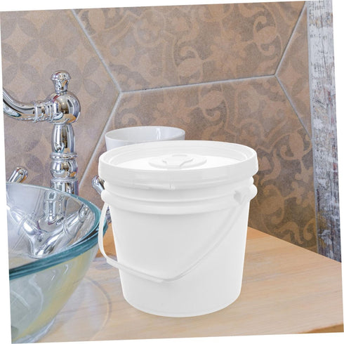 BESTYASH Portable Wipe Dispenser Bucket with Lid Refillable Wet Wipes Holder for Baby and Travel Compact Plastic Wet