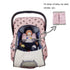 Car Seat Strap Cover for Baby, Seat Belt Cover Cushion, Cozy Peace Dotted Minky, Pink