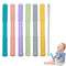Hollow Teething Tubes Toys for Babies, 5 Pack Silicone Teether Toy Tube for Infants 6-12 Months