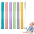 Hollow Teething Tubes Toys for Babies, 5 Pack Silicone Teether Toy Tube for Infants 6-12 Months