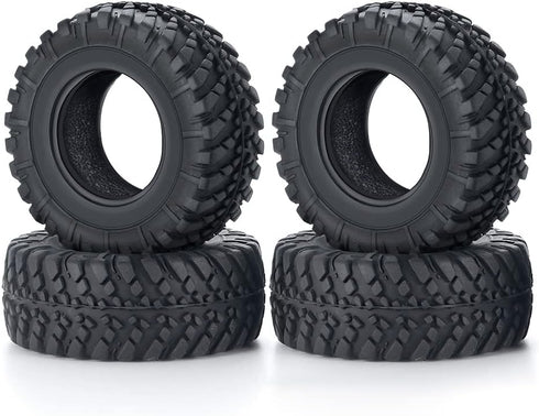 RC Rubber Micro Tires 38mm with Foam Insert, 4pcs for 1/18 Kyosho Mini Z 4x4 Jimny