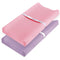 Pro Goleem Muslin Changing Pad Cover for Girls, Soft Breathable Fitted Cotton, 2 Pack (Pink&Purple)
