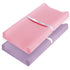 Pro Goleem Muslin Changing Pad Cover for Girls, Soft Breathable Fitted Cotton, 2 Pack (Pink&Purple)