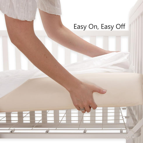 1 Pack UOMNY Crib Sheet White Fitted Crib Sheets Baby Sheet for Standard Crib and Toddler Mattresses Nursery Bedding