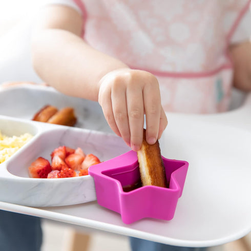 Bumkins Baby Silicone Little Dippers - Attaches to Bowls and Plates, Essential Feeding Supplies for Babies 6 Months Up