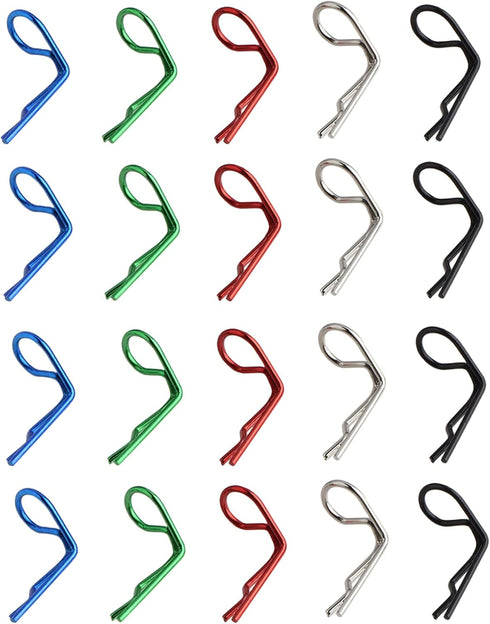 50 Pieces 90-Degree Angle Body Clips, Bent Springy Pins & RC Car Clip Pin Steel Wires for 1/8 1/10 1/12 Scale RC Cars