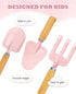 Set, Kids Gardening Gardening Tools Kit for Kids and Toddler, Includes Wooden Rake, Two Shovels, Gloves, Watering Can