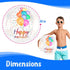 20" Clear Inflatable Beach Ball for Pool Birthday Party, Happy Birthday Decorations and Outdoor Fun Games