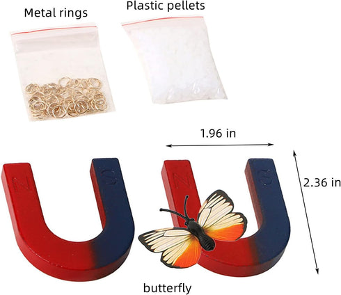 Physics Science Magnets Set for Experiment Education, Horseshoe U-Shaped Magnets Kit for Kids Students
