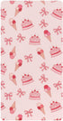 Jynexis Cake Ice Cream Pink Print Baby Crib Sheets, Cotton Fitted Crib Sheet,