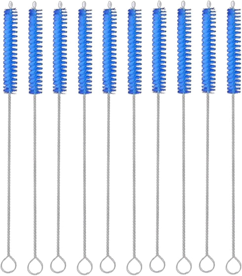 BFLCTTBD 10 Pcs Drinking Straw Cleaning Brush Long Nylon Pipe Cleaner Brush for