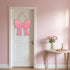 KOYILTD Pink Bow Decor Cute Bow Wooden Hanging Sign Pink Room Decoration Wooden Coquette Wall Art Preppy Room Decor