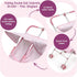 Badger Basket Double Doll Stroller - Foldable Tandem Stroller for Dolls with Canopy, Basket & Safety Belts