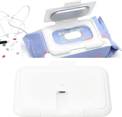 Naroote Baby Wipe Warmer, Long Lasting Warmth Warm Wipe Dispenser, Baby Wet Wipes Dispenser with USB Cable for Newborn