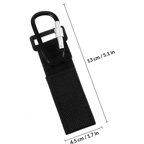DECORNIJIA 2 Pcs Stroller Hooks with Pu Strap and Aluminum Alloy Clip, Non-Slip Large Pram Clips for Hanging Diaper