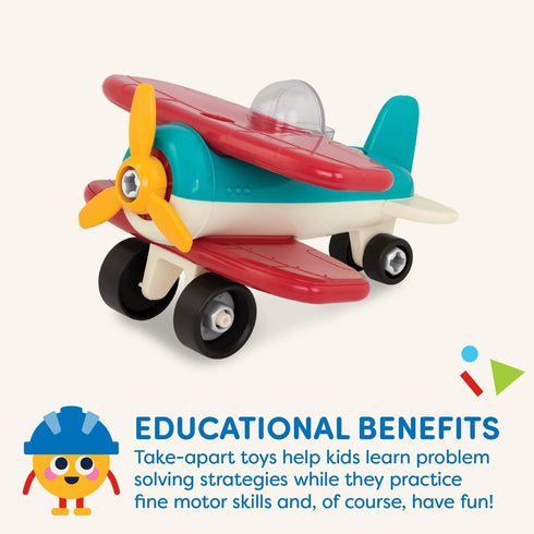 Battat Classic Construction Toy – Toddler Plane Playset for Pretend Play, 3 Years +