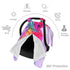 Zhbvncp Hawaiian Tropical Neon Pineapple Baby Car Seat Cover & Breastfeeding Nursing Cover - Breathable Stretch Fabric