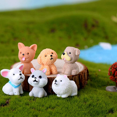 12 Pcs Dog Figures for Kids, Animal Toys Set Cake Toppers, Dog Figurines Collection Playset