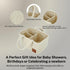 Fasty Baby Baby Diaper Caddy Organizer: Soft Beige Teddy Wool - Portable Diaper Caddy, Car Organizer - Newborn