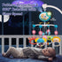 Projection,400 Mini Tudou Crib Mobile with Music and Lights,Baby Mobile for Crib with Hanging Rotating Rattle Toy,Star