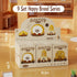 Jollcnoia 9 Set Set Happy Bread Series Food Cute Series Toy Mini Bricks Micro Building Kit Toys Desktop Ornaments Gift