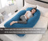 Jcickt Pillow,59 inch Pregnancy Pillow J-Shaped Full Body with Jersey Cover Easy to Remove and Wash, Support Pregnant