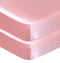 Crib Sheets Girl Satin 2 Pack, Soft & Silky Crib Sheet for