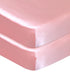 Crib Sheets Girl Satin 2 Pack, Soft & Silky Crib Sheet for