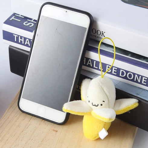 Peeling Banana Doll Toy, Cartoon Soft Birthday Gift, PP Cotton Peeling Banana Shape Plush Doll Pendant