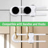 6 Packs Sliding Cabinet Locks, Modacraft Baby Proofing U-Shaped Child Safety Latches for Handles