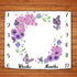 Baby Age Blanket, Purple Floral Butterfly Monthly Milestone Blanket, 48x40 Inch Baby Memory Blanket for Girls BTLSLY635