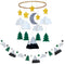 Baby Crib Mobile Wooden Hanging Nursery Baby Mobile for Crib, Nursery Decor