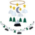 Baby Crib Mobile Wooden Hanging Nursery Baby Mobile for Crib, Nursery Decor