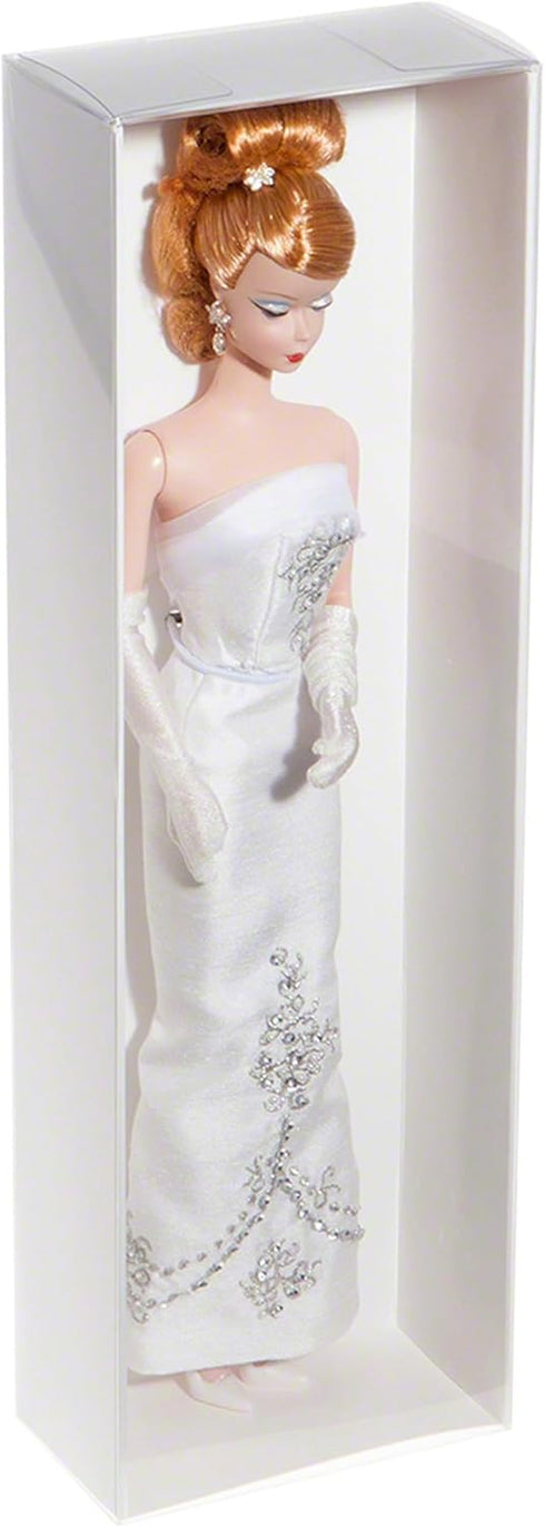 Redoll Clear Folding Display Box with White Liners for 11-12 inch Dolls or Action Figures, Pack of 6