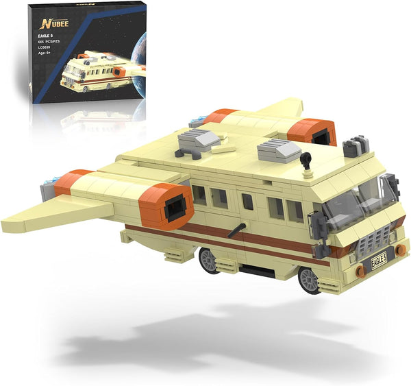 Nubee Spaceballs Eagle 5 Building Set, Space Movie Car Moc Model with Cockpit and Secret Hyper-Jets, Gift for Kids 8+