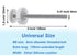 4Pcs Universal Baby Gate Threaded Spindle Rod, M8 (8mm) Replacement Bolt Part for Pet Pressure Mounted Safety Gates,