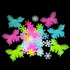 Kiddale 307 Pcs Glow in Dark Stars, Moon, Snowflake, and Butterfly Wall Stickers for Kids Bedroom Decor Kit