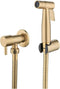 MUOBSBJRX ToiletSprayer Brushed Gold Angle Valve Faucet Sprayer Full Pressure and Leakproof HandheldToilet